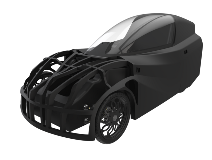 3D-Modell Elektrofahrzeug